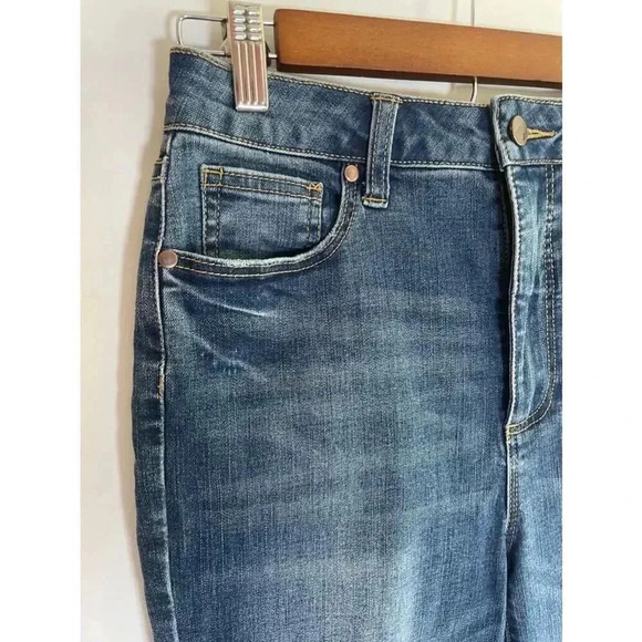 Women's JustFab Blue Distressed Skinny Jeans Size 29 0143 - Picture 2 of 11